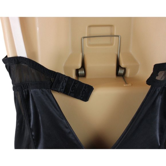 La Senza Negligee Black Pink Medium Ruffles Lace Garter Straps French Maid N122 - Picture 12 of 14